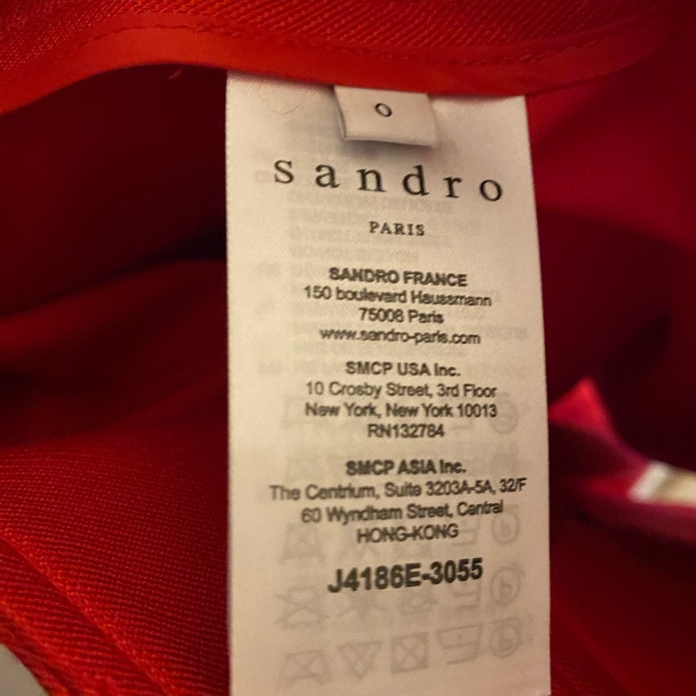 Sandro Red  Ruffle Embellished Mini Skirt - Picture 5 of 9